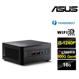 【ASUS 華碩】NUC i5十二核{朧月刺客} 迷你電腦(i5-1240P/16G/500G M.2)