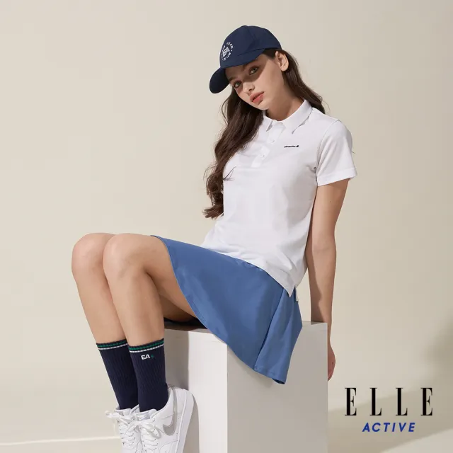 【ELLE ACTIVE】女款 法式經典短袖POLO衫-白色(EA24M2W1101#90)