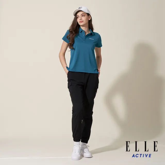 【ELLE ACTIVE】女款 法式經典短袖POLO衫-孔雀藍(EA24M2W1101#46)