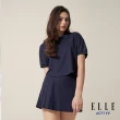 【ELLE ACTIVE】女款 短版寬鬆短袖POLO衫-深藍色(EA24M2W1105#39)