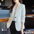 【Alishia】韓版經典設計款修身西裝外套 M-3XL(現+預  白色 / 卡其色 / 黑色)