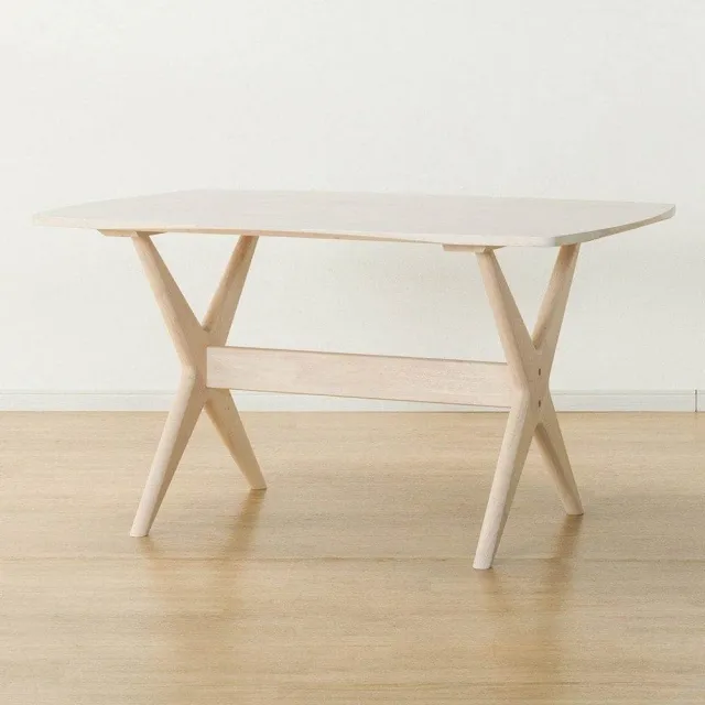 【NITORI 宜得利家居】◎耐磨耐刮布款 實木餐桌椅3件組 RELAX 120 WIDE NSF WW/OR 橡膠木