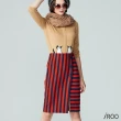 【iROO】不規則條紋設計中長裙
