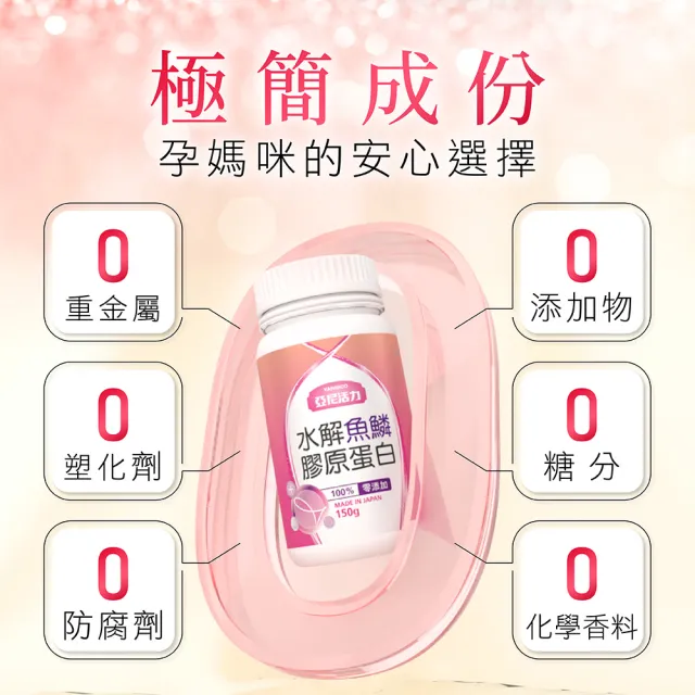 【YANNIGO 亞尼活力】日本水解魚鱗膠原蛋白粉1瓶150公克(原裝進口NIPPI Collagen)