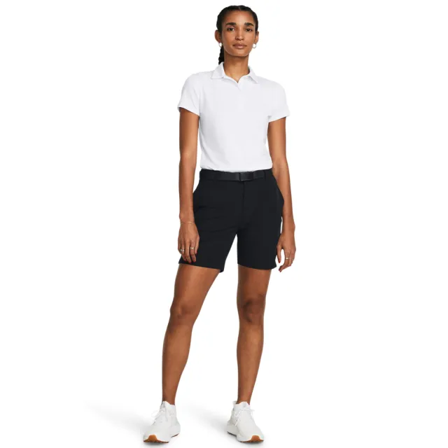 【UNDER ARMOUR】UA 女 Drive 高爾夫短褲 運動短褲_1383616-001(黑色)