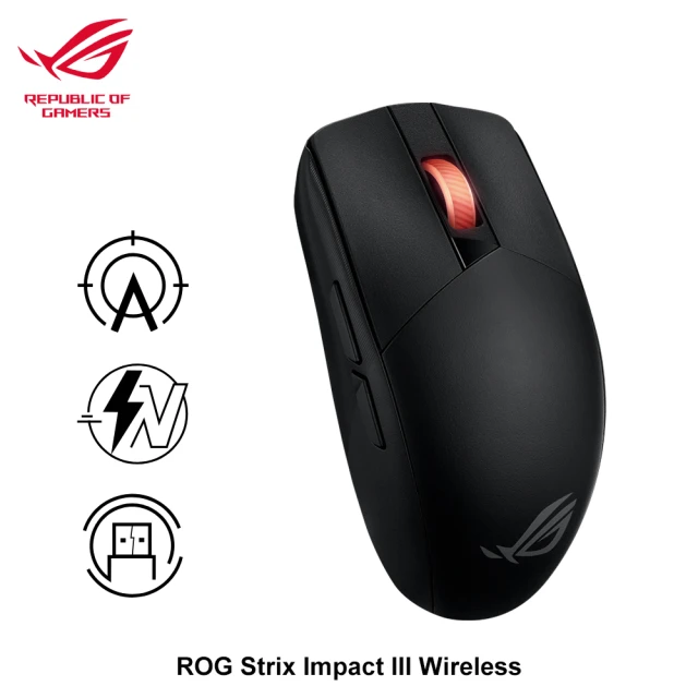 ASUS 華碩ASUS 華碩 ROG STRIX IMPACT III 無線電競滑鼠