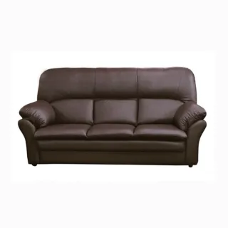 【AS 雅司設計】布蘭登咖啡色半牛皮沙發三人200×95×98cm