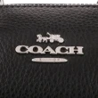 【COACH】銀馬車鵝卵石皮革mini手提/斜圓筒包(黑)
