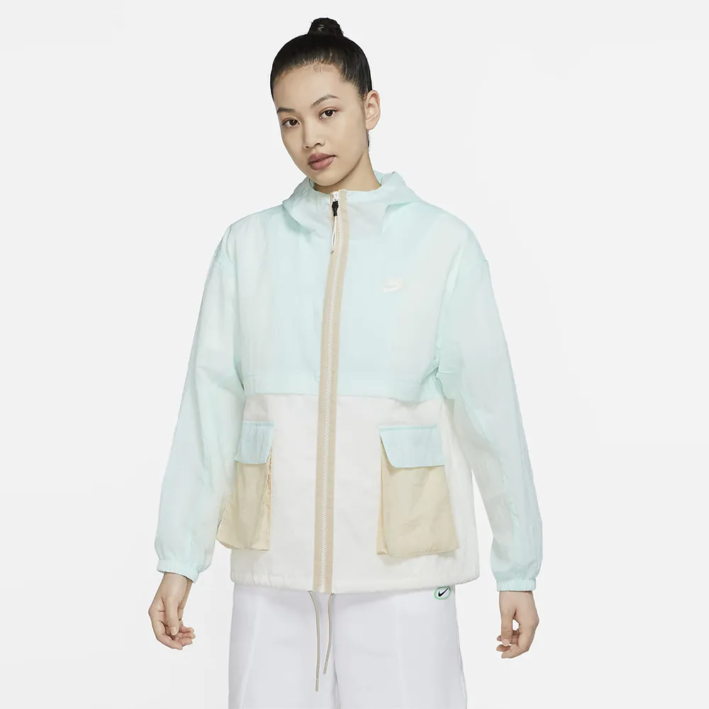 【NIKE 耐吉】風衣外套 AS W NSW WVN JKT 女款 女外套 伊格魯藍(DZ3036311)