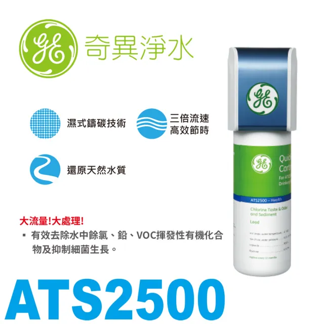 【GE 奇異】GE淨水器 ATS2500(大流量)