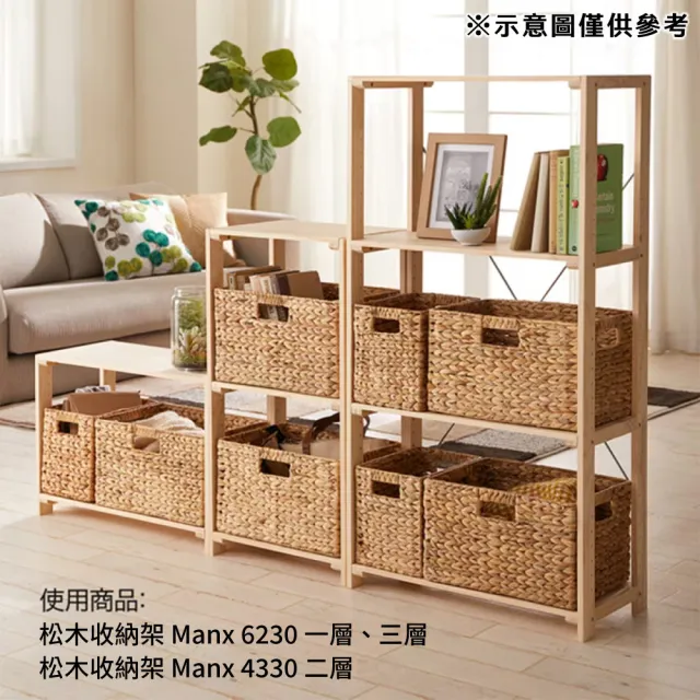 【NITORI 宜得利家居】◆網購限定 松木收納架 三層 Manx 4330 EC(網購限定 收納架 松木 Manx)