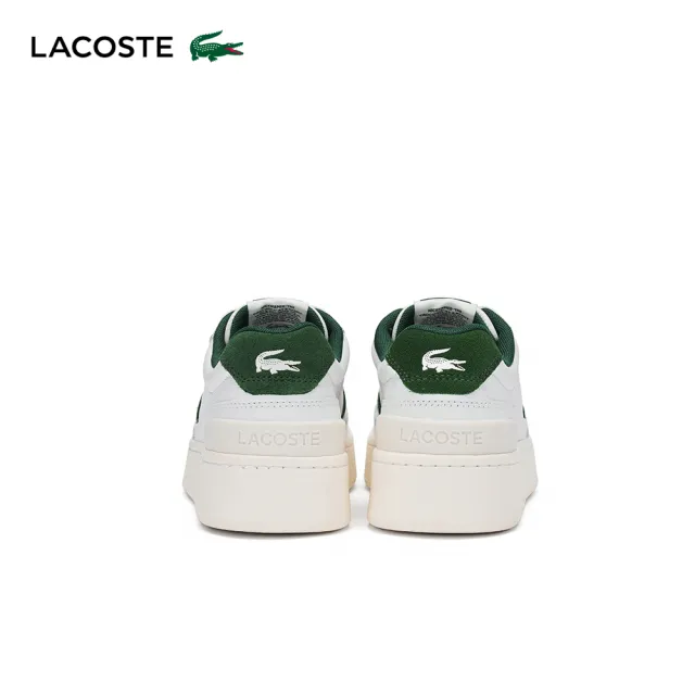 【LACOSTE】女鞋-Aceclip優質皮革運動休閒鞋(白/綠)