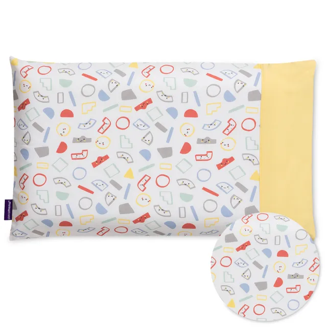 【ClevaMama】防扁頭幼童枕+枕套 12個月以上適用(超值優惠組 枕頭套 嬰兒枕頭套)