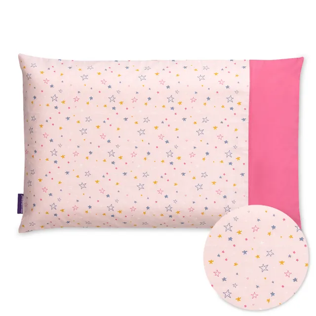 【ClevaMama】防扁頭幼童枕+枕套 12個月以上適用(超值優惠組)