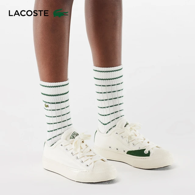 LACOSTE 女鞋-後場 2.0 運動休閒鞋(白色)