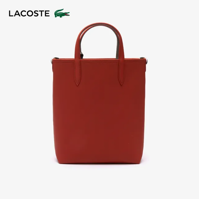 【LACOSTE】包款-雙面安娜托特包(紅/咖啡色)