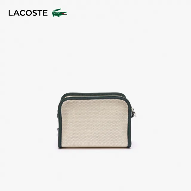 【LACOSTE】包款-網球風帆布小包(雙11限定 1111 白色)