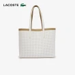 【LACOSTE】包款-織面壓紋雙面托特包(卡其色)