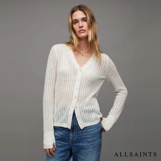 【ALLSAINTS】羊毛針織蕾絲織紋外套背心(多款任選)