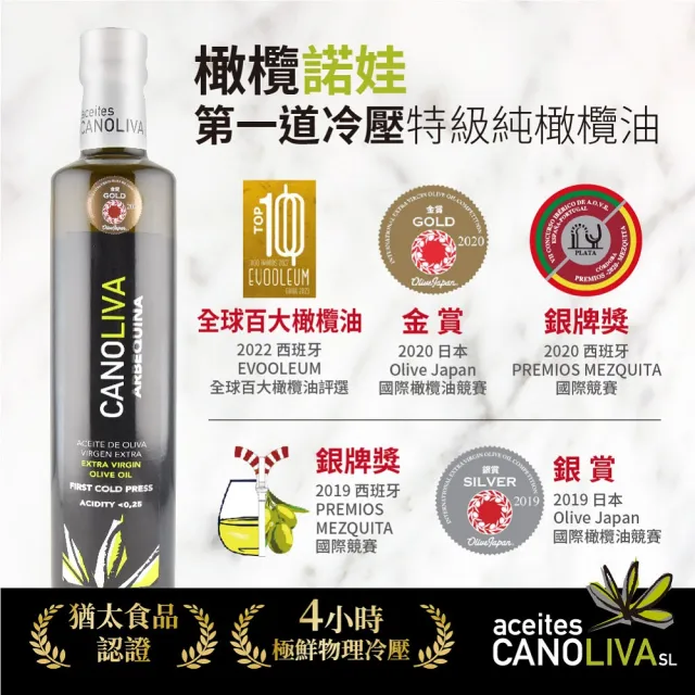 【LA Espanola 萊瑞】100%酪梨油+諾娃特級初榨橄欖油(750ml*2+500ml*2)