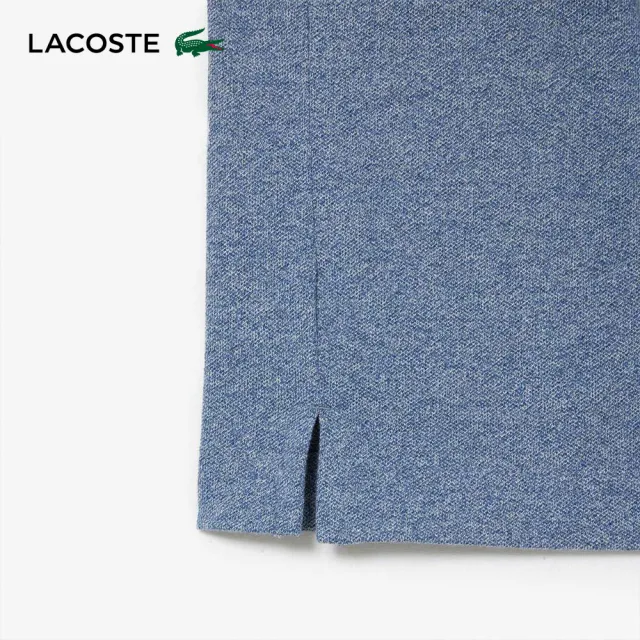 【LACOSTE】男裝-經典修身短袖Polo衫(淺靛藍)