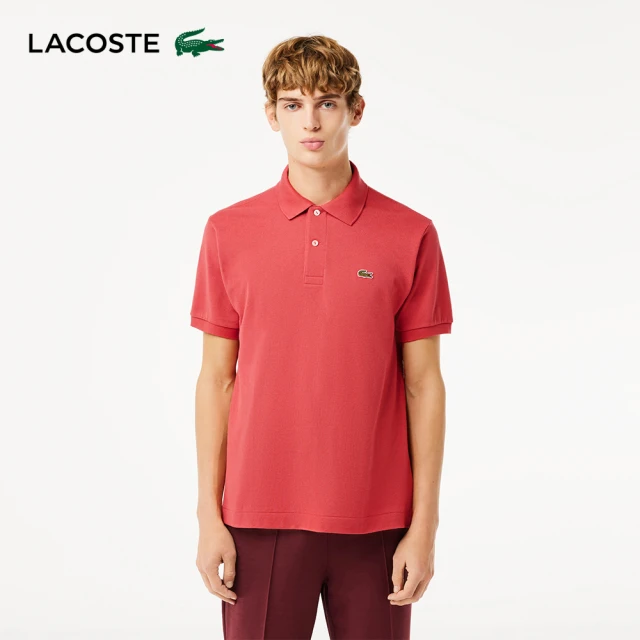 LACOSTE 男裝-經典L1212短袖Polo衫(橙紅色)