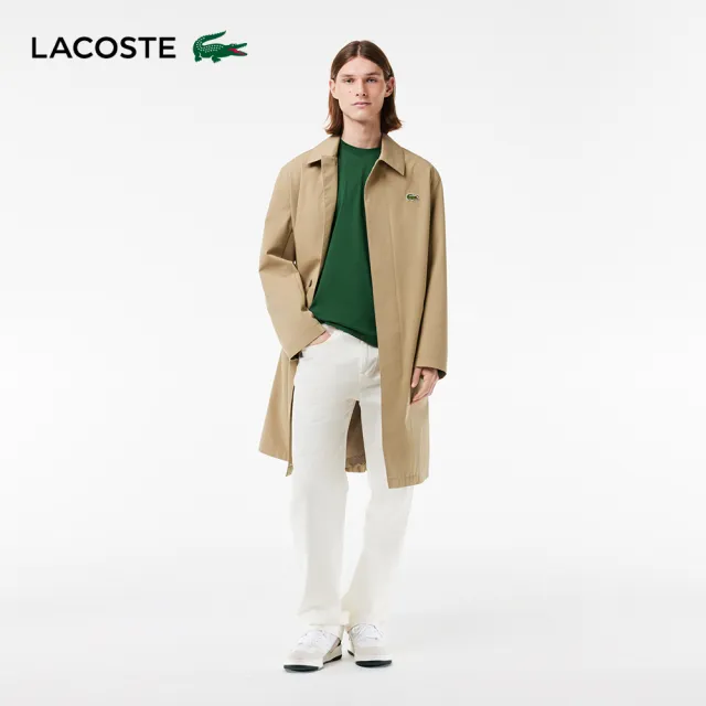 【LACOSTE】男裝-經典版型logo棉質短袖T恤(深綠色)