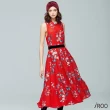 【iROO】古典氣質女人花卉刺繡洋裝