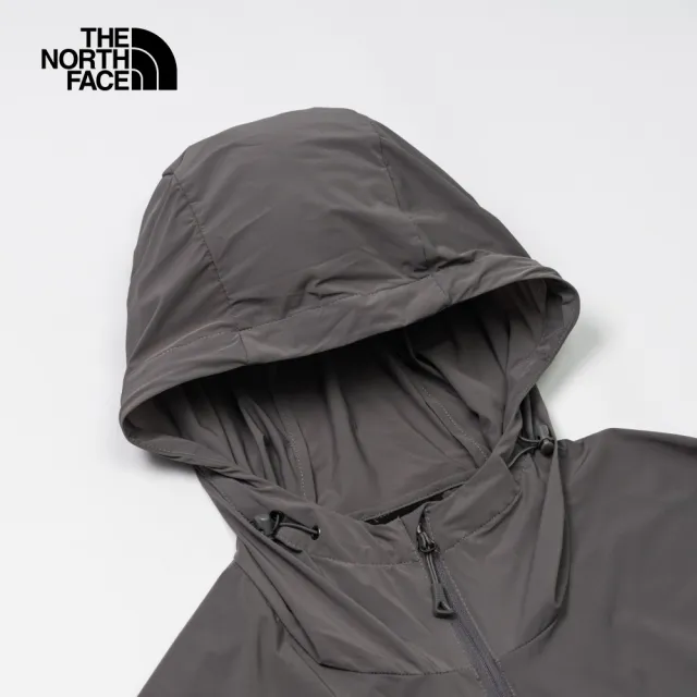 【The North Face 官方旗艦】北面男款灰色防潑水防曬涼感防風外套｜87VW0UZ