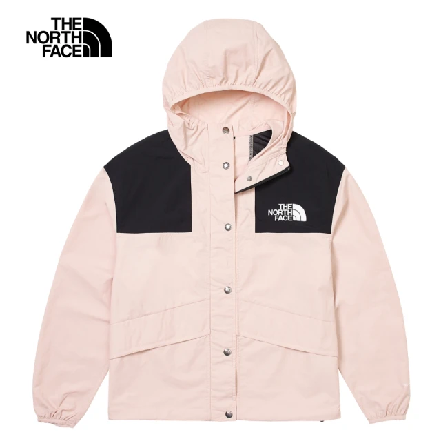 The North Face 北面女款粉色防潑水連帽防風外套｜5JXOLK6