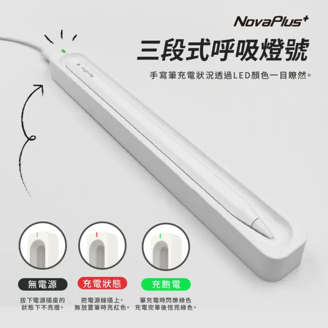 【NovaPlus】Pencil磁吸充電艙(磁吸充電+插線充電+收納功能)
