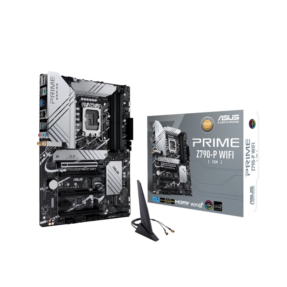 【ASUS 華碩】PRIME Z790-P WIFI-CSM 主機板+威剛 D5 16G*2/5600 Lancer 白 記憶體(組合7-2)