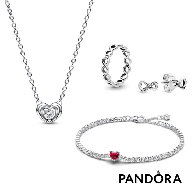Pandora 官方直營 全心浪漫套組-三款串飾+耳環(多款
