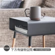 【YAMAZAKI】PLAIN儲物小邊桌-黑(沙發邊桌/邊桌/茶几/小型傢俱/客廳家具)