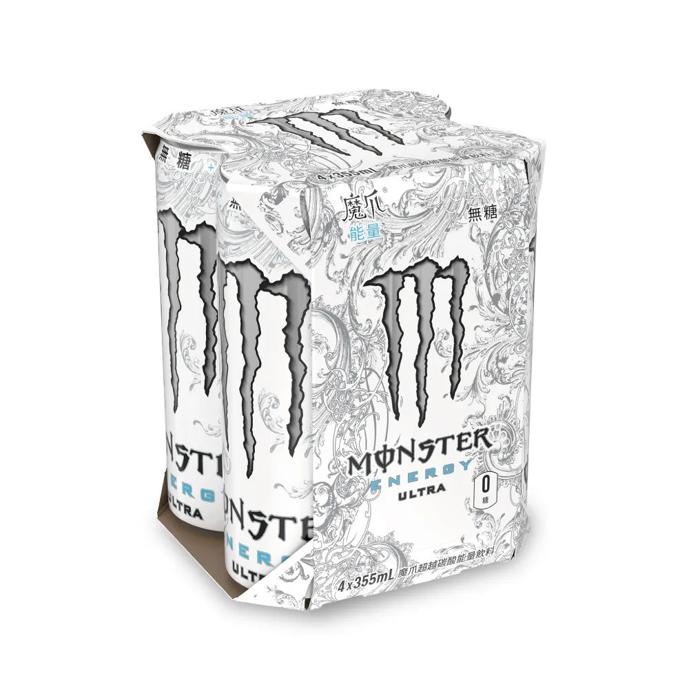 【Monster Energy 魔爪】超越 能量碳酸飲料 易開罐355ml x4入/組