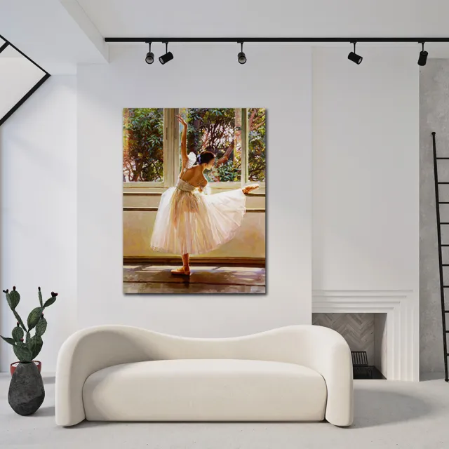 【御畫房】芭蕾舞之一 國家一級畫師手繪油畫60×80cm(VF-160)