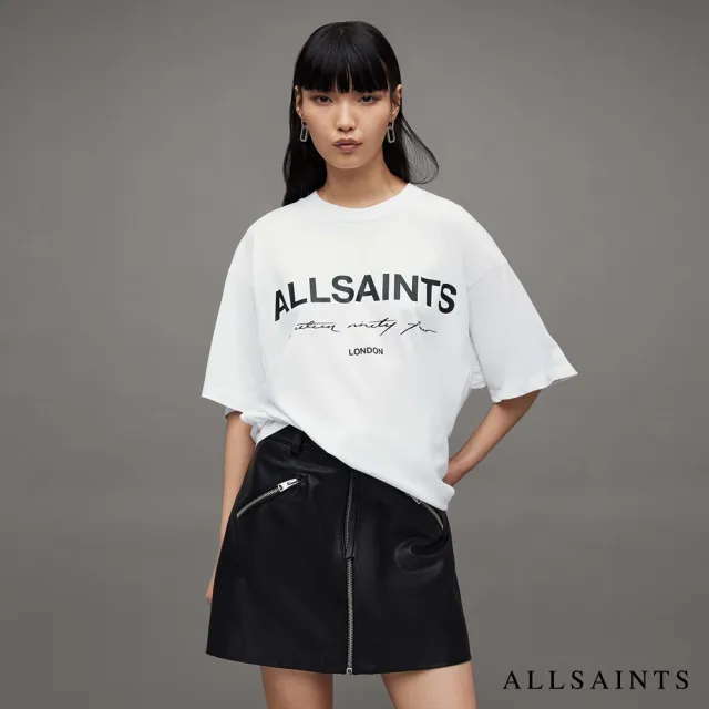 【ALLSAINTS】HELIS CARLIE 純棉寬鬆LOGO短袖T恤 WG508Z(寬鬆版型)