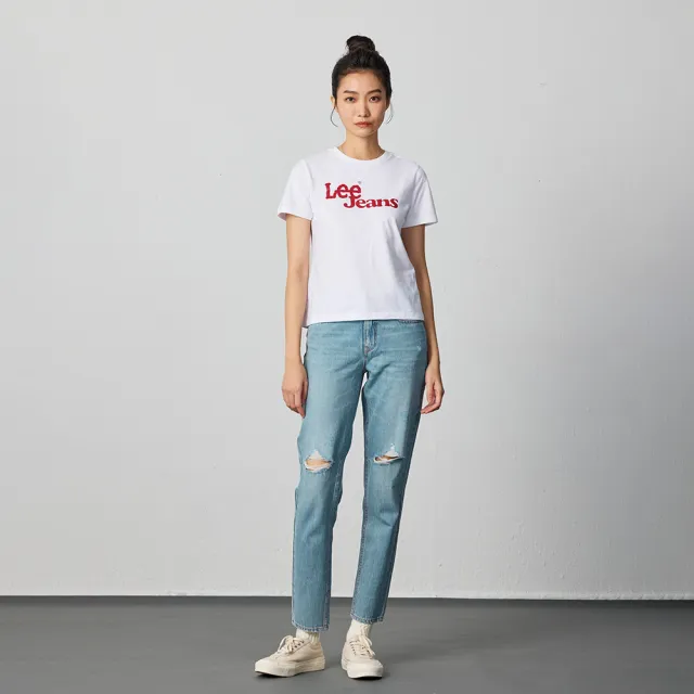 【Lee 官方旗艦】女裝 短袖T恤 / Lee Jeans 共2色 標準版型(LB402038179 / LB402038K14)