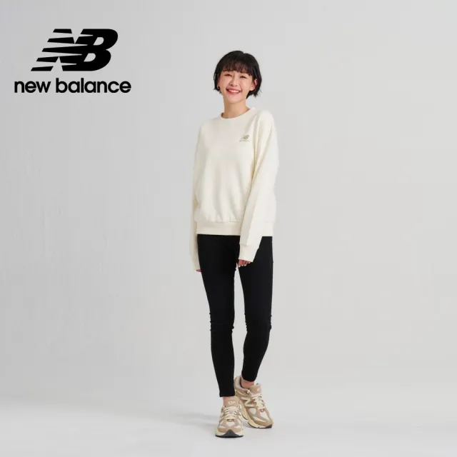 【NEW BALANCE】NB SDS圓領英文標語大學T/長袖上衣_AWT33317CIC_女性_奶油杏(亞版 版型正常)
