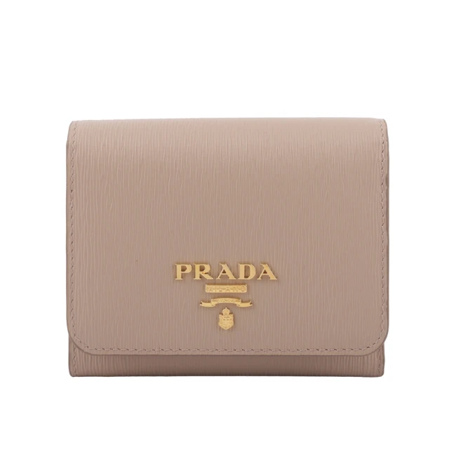 PRADA 普拉達 三角牌Logo 拉鍊零錢/卡夾包(天藍色