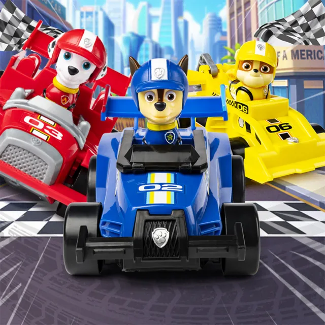【paw patrol 汪汪隊立大功】極速賽車救援系列音效迴力車(汪汪隊立大功卡通特別篇:極速賽車救援主題)