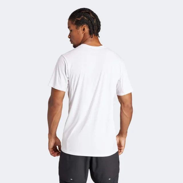 【adidas 愛迪達】Adizero E Tee 男 短袖 上衣 亞洲版 運動 慢跑 訓練 修身 吸濕排汗 白(IN1157)