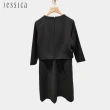 【JESSICA】高雅花卉刺繡假兩件套長袖洋裝235707