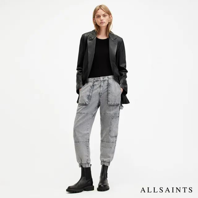 【ALLSAINTS】MILA 高腰直筒工裝牛仔褲-灰 W061TA(直筒版型)