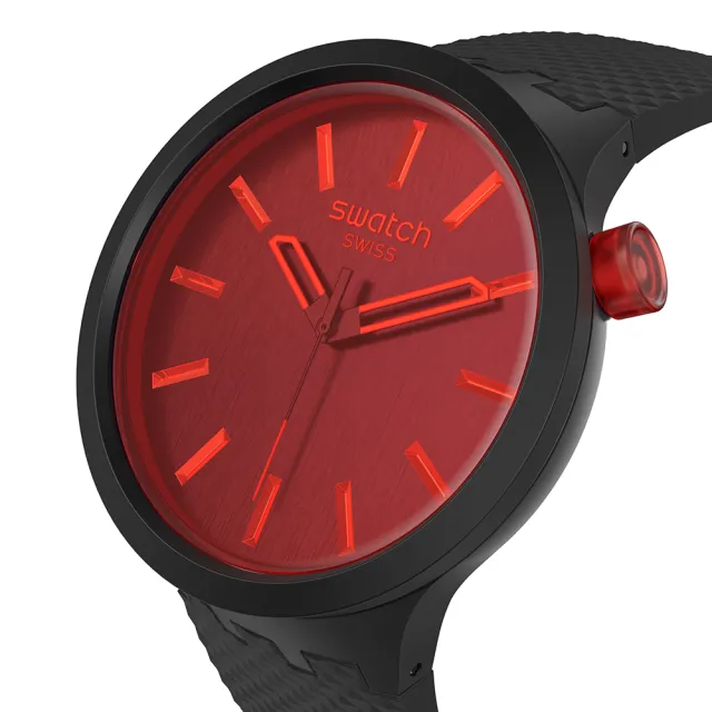 【SWATCH】MIDNIGHT MODE 大錶面手錶/男錶/女錶/瑞士製造 SB05B111(47mm)