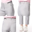 【Lynx Golf】女款彈性舒適布料夜光織帶設計膠印設計拉鍊口袋窄管九分褲(二色)