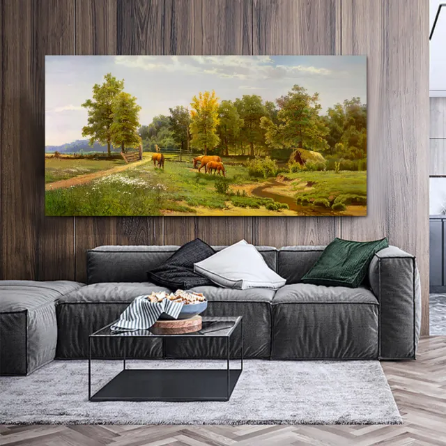 【御畫房】鄉間小路 國家一級畫師手繪油畫60×120cm(VF-127)