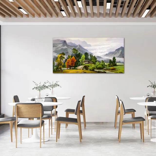 【御畫房】春山如笑 國家一級畫師手繪油畫60×120cm(VF-114)