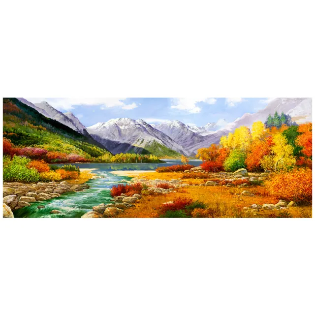 【御畫房】香格里拉 國家一級畫師手繪油畫60×120cm(VF-32)
