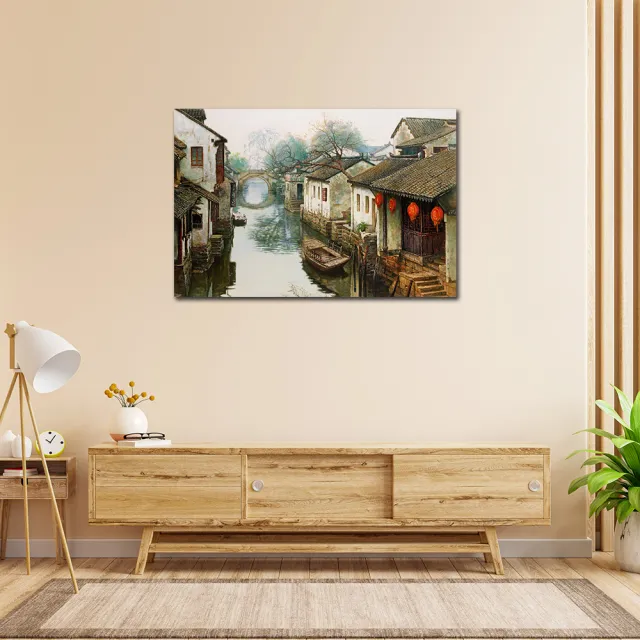 【御畫房】江南印象 國家一級畫師手繪油畫60×90cm(VF-16)
